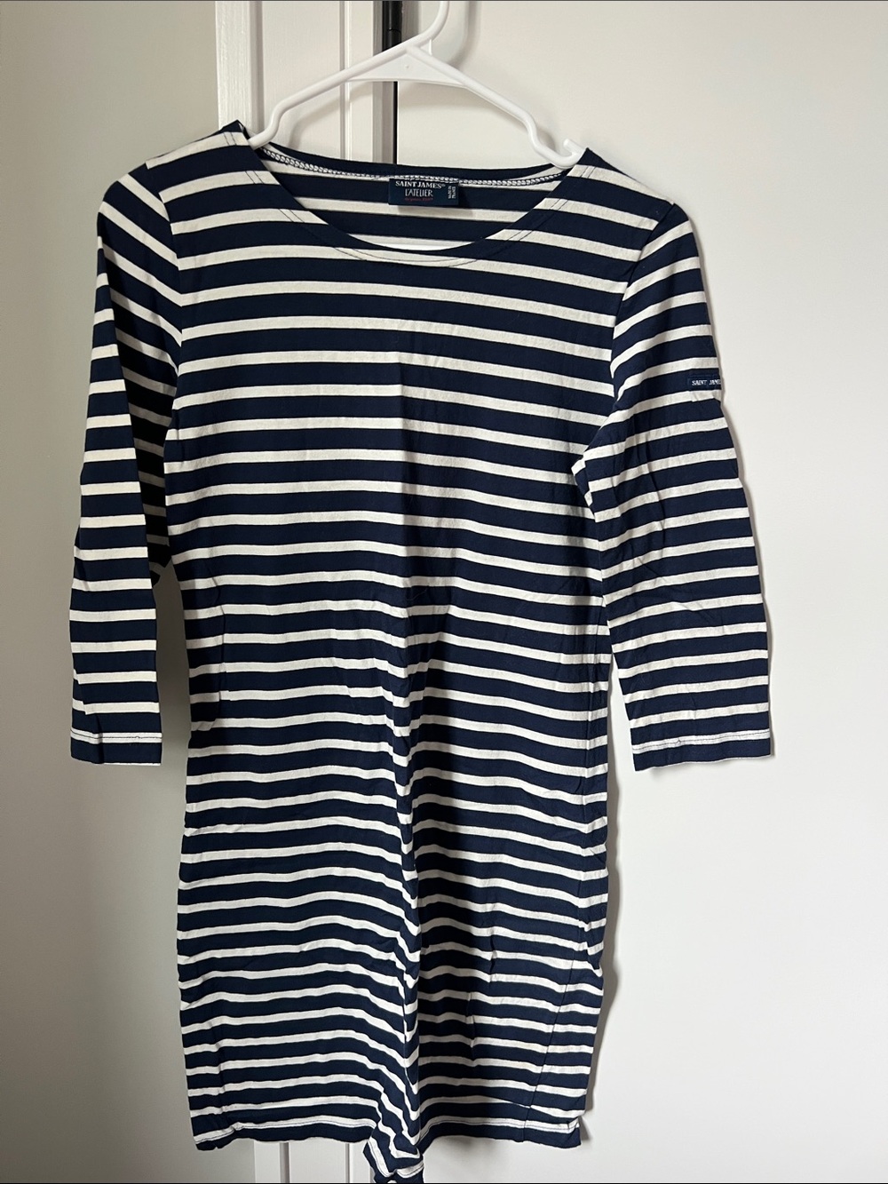 Saint James L’Atelier Navy and White Striped Breton Dress